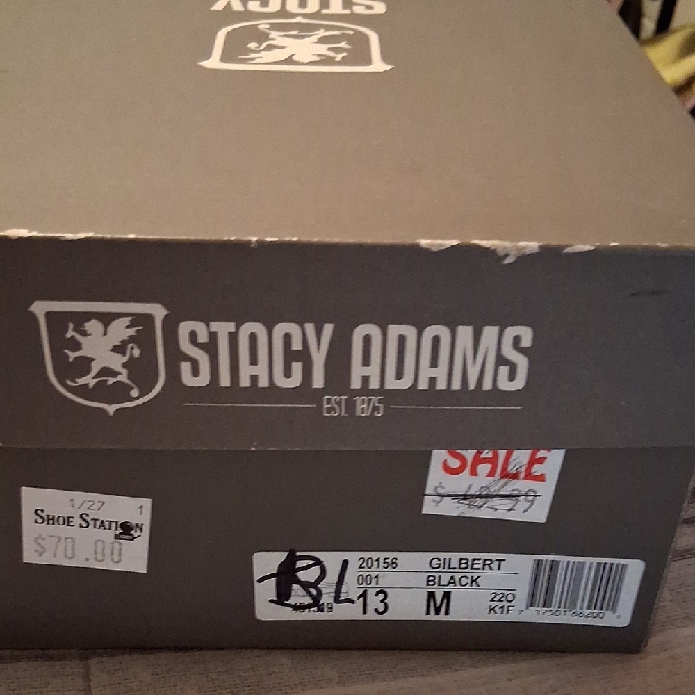 Stacy Adams Gilbert Black Dress Shoes